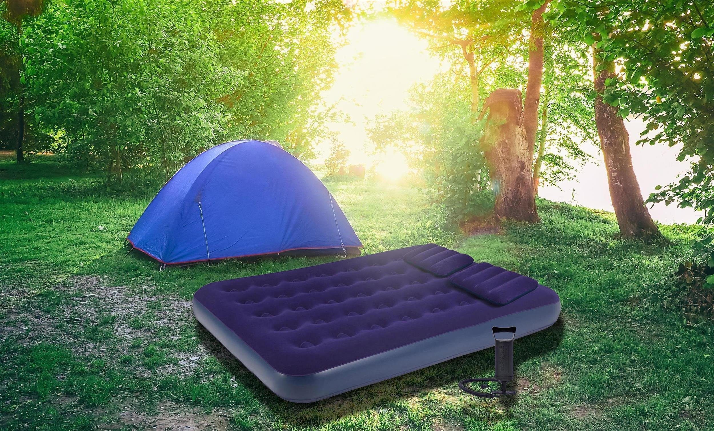 Avenli inklusive 2 2 Personen), Luftbett Luftpumpe und aufblasbar, Kissen (Luftmatratze für Campingbett Gästebett