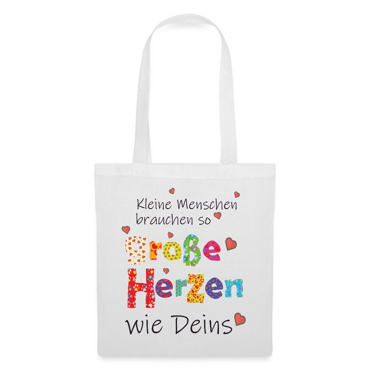 Henkeltasche Große Herzen Abschiedsgeschenk Erzieherin Lehrerin Stoffbeutel