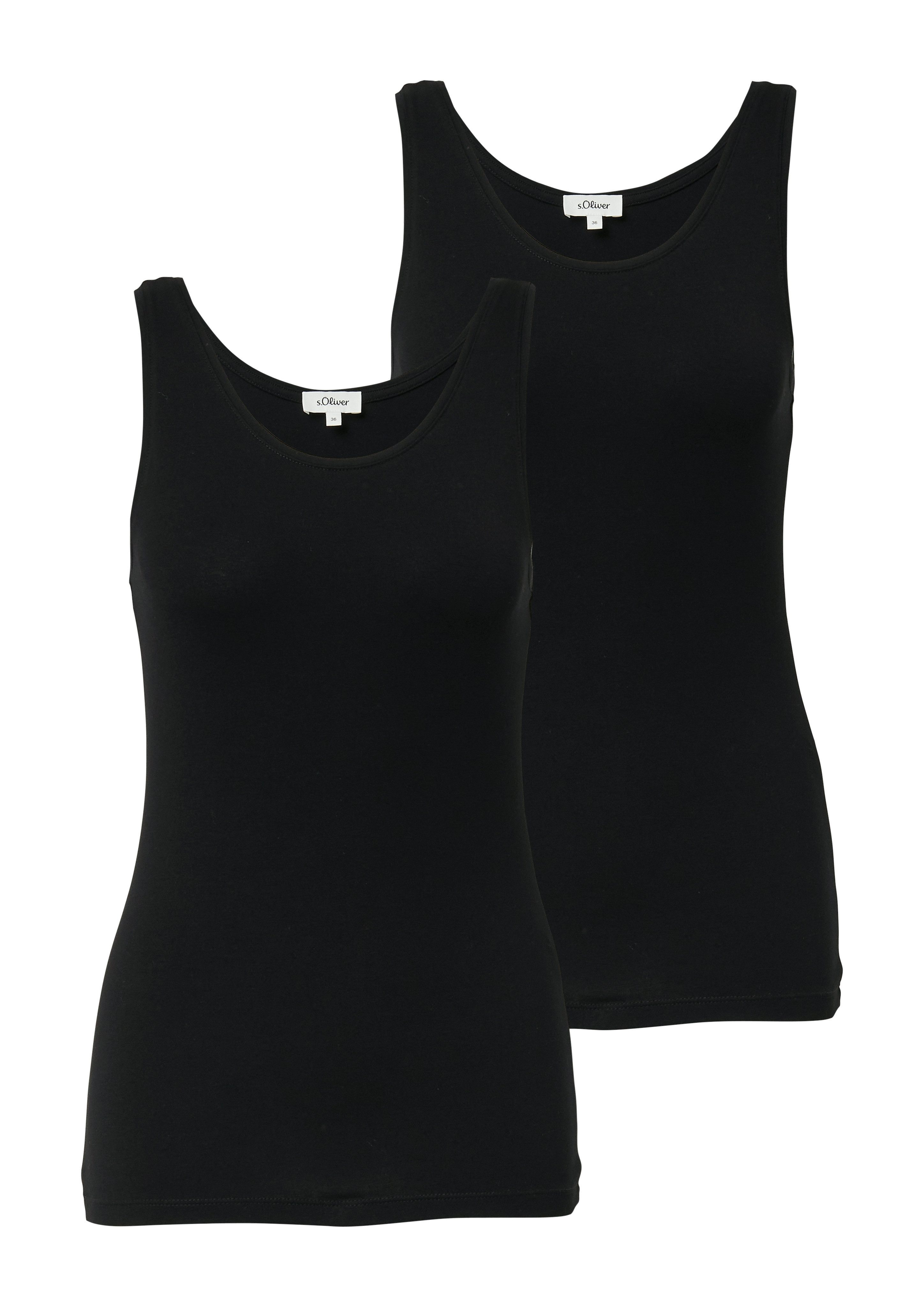 s.Oliver Tanktop (2-tlg) 2-er Pack, Sommertop, günstig online kaufen