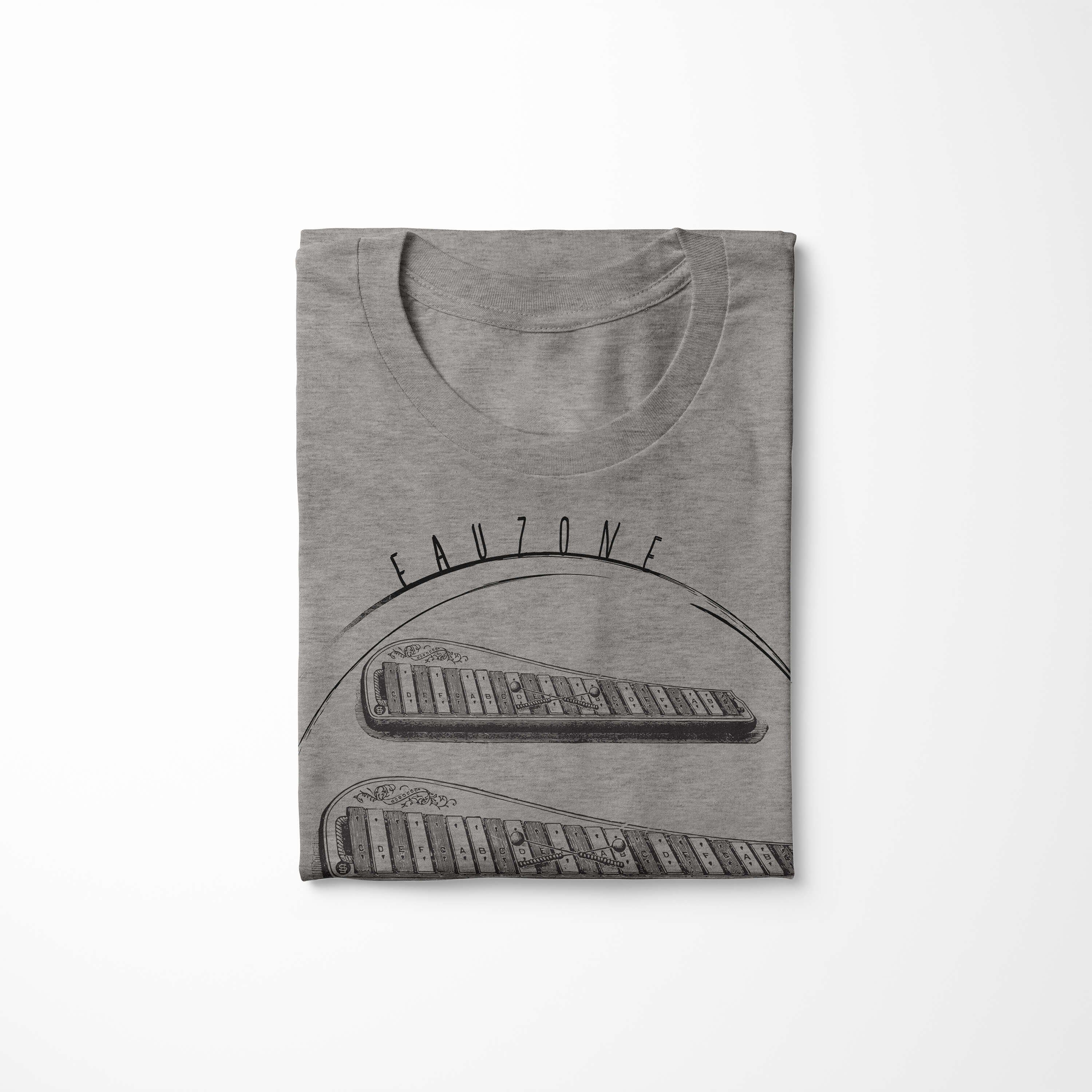 Sinus Art T-Shirt Vintage Ash T-Shirt Herren Xylophone