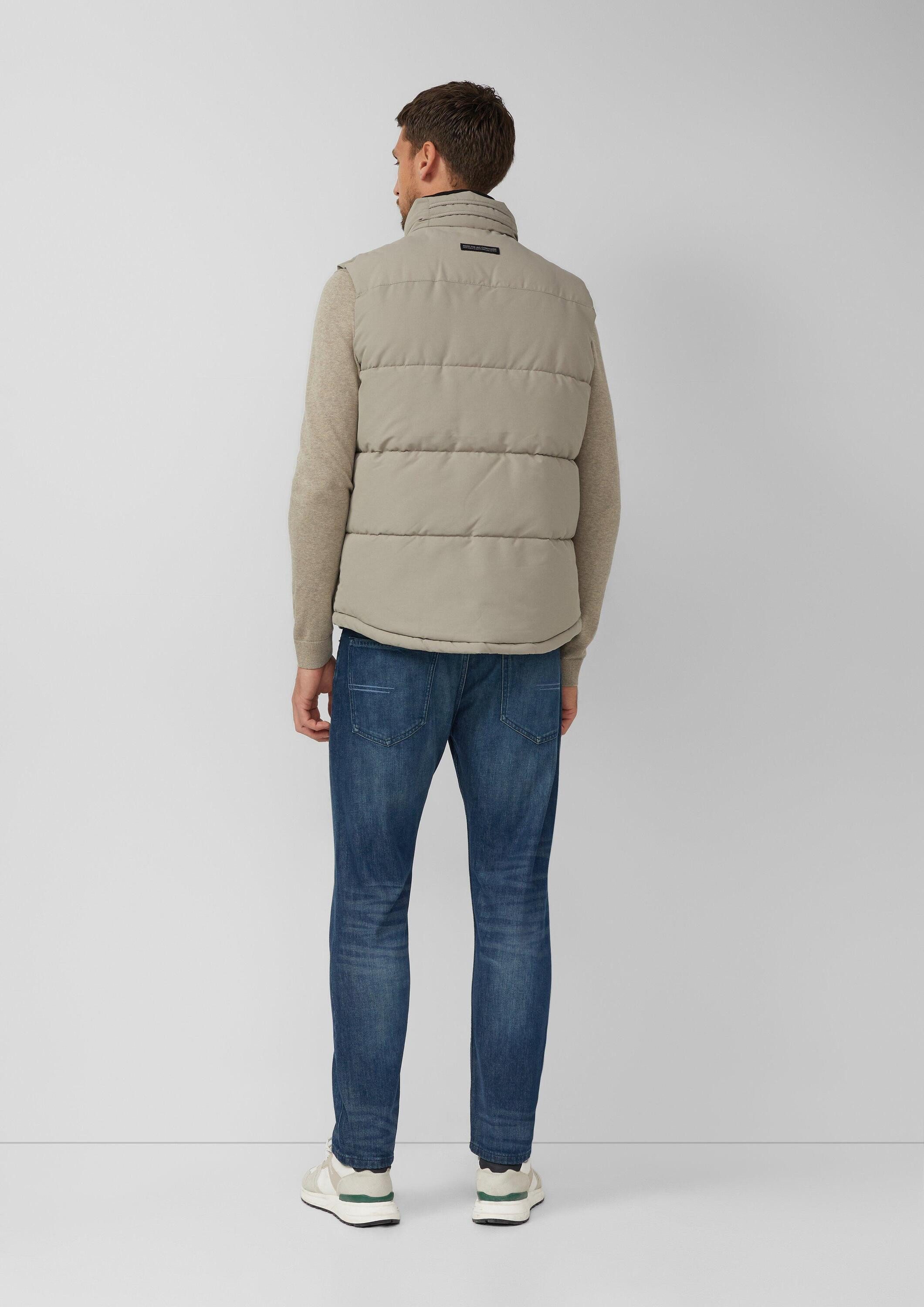 s.Oliver Outdoorjacke Outdoor-Weste Sportive Steppweste mit Logo-Details günstig online kaufen