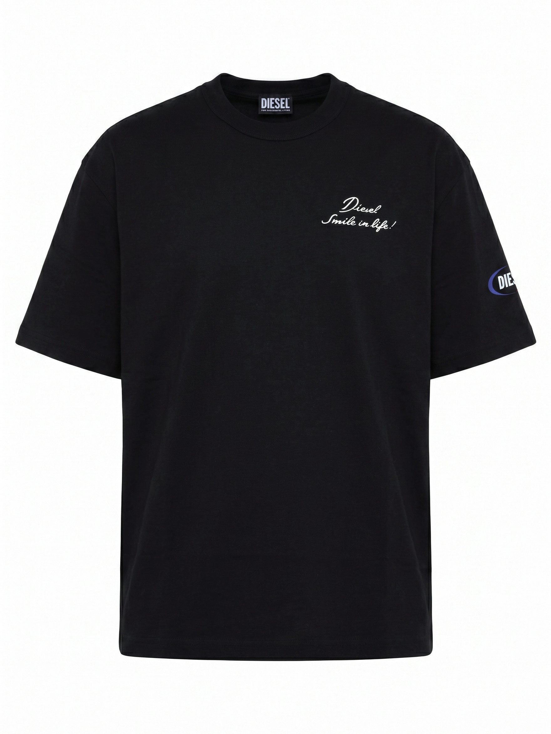 Diesel Rundhalsshirt Loose Fit Relaxed Logo Shirt - T-WASH-SMILE