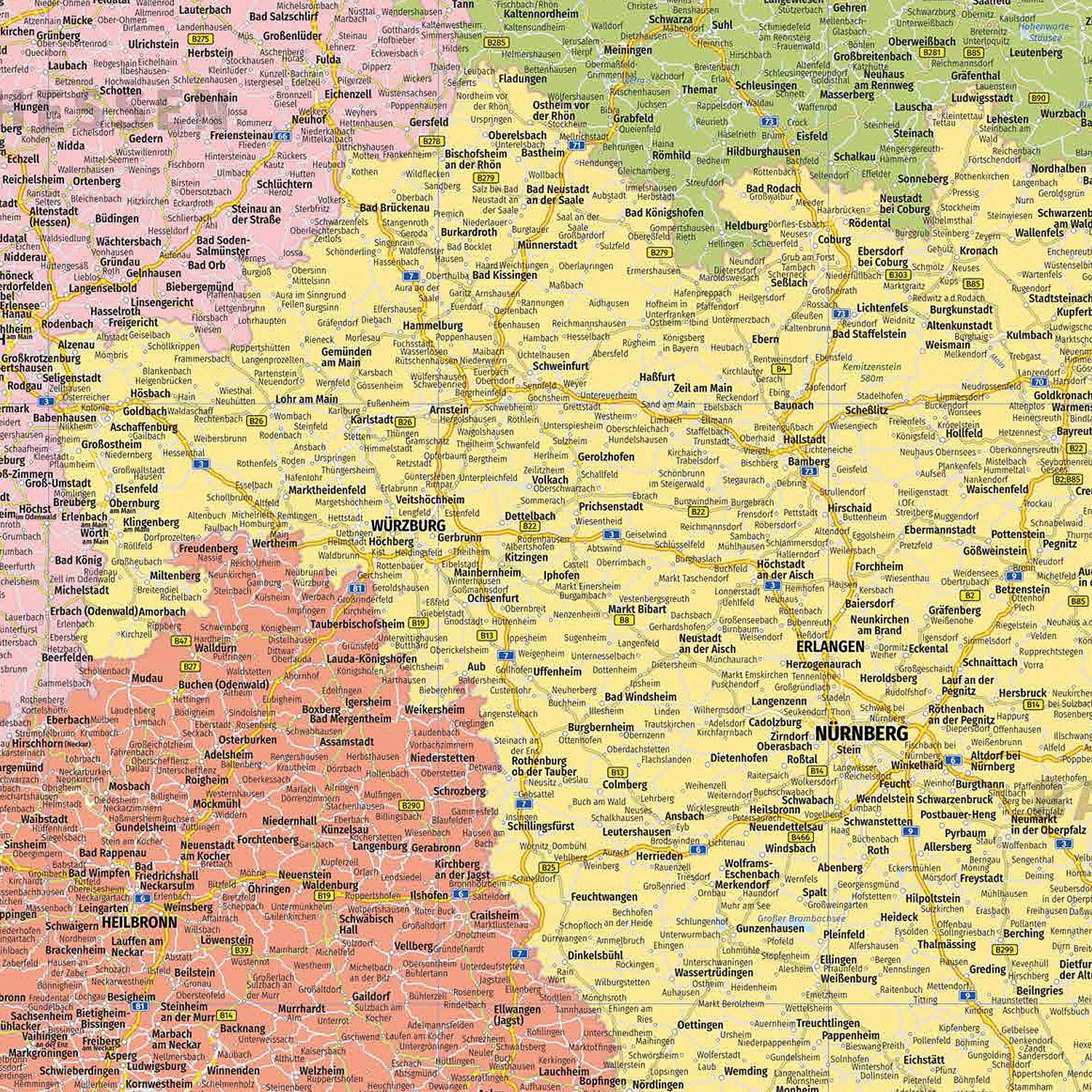 Close Up Poster Deutschlandkarte XXL Poster günstig online kaufen