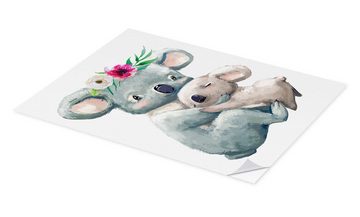 Posterlounge Wandfolie Eve Farb, Koala-Mama, Kinderzimmer Illustration