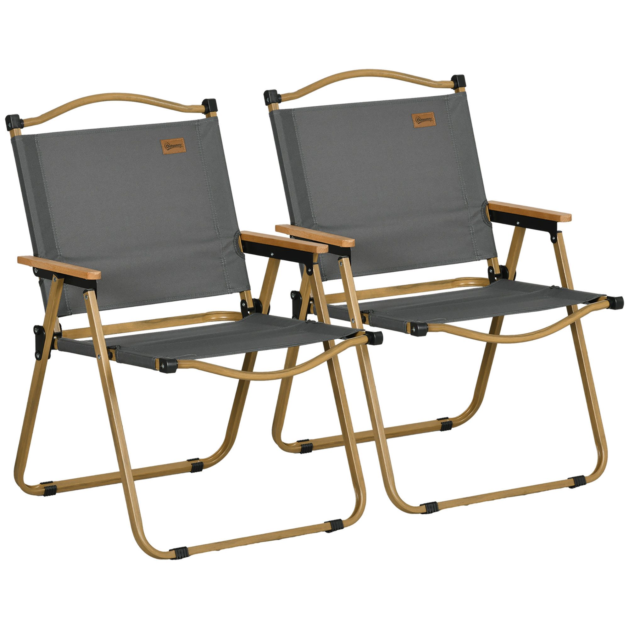 Outsunny Campingstuhl 2er Set faltbarer Gartenstuhl günstig online kaufen