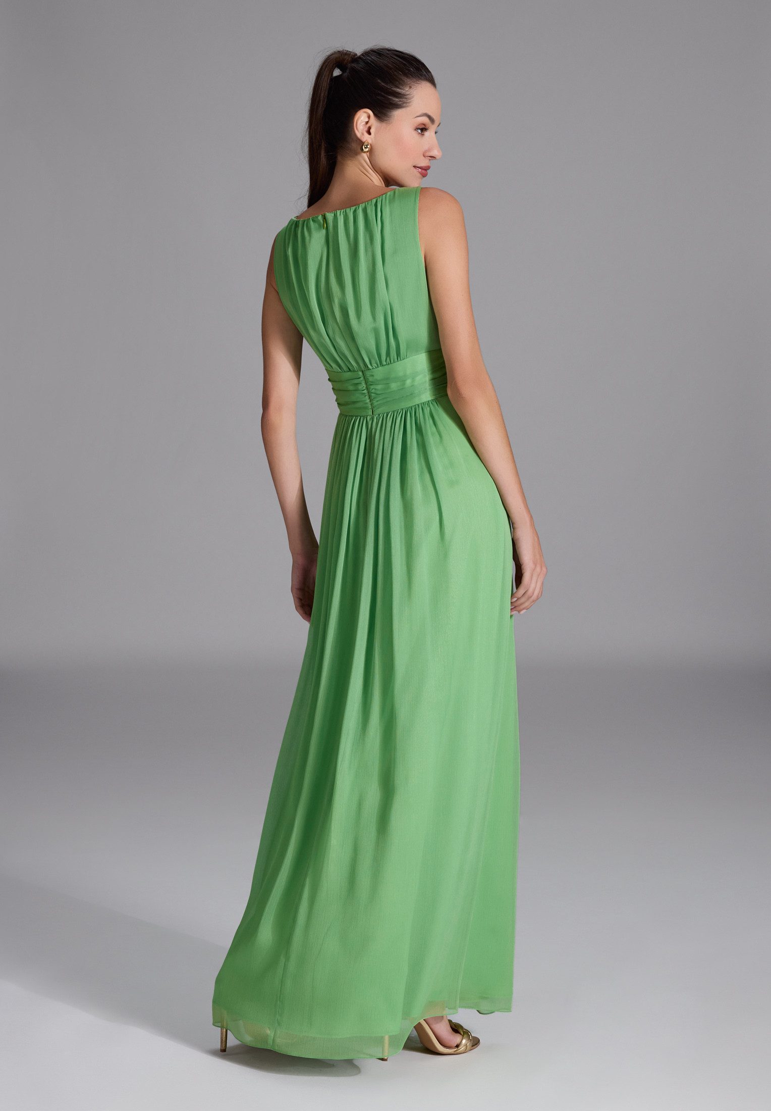 SWING Abendkleid - Abendkleid aus Crinkle Chiffon mit Knoten Detail Taillie günstig online kaufen