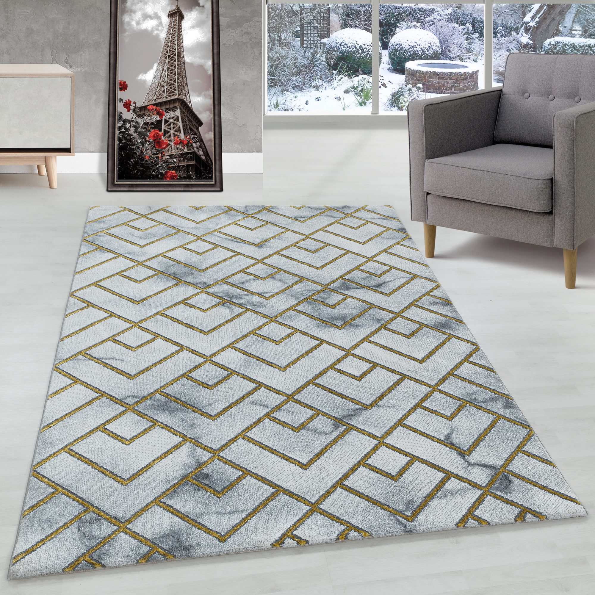 Carpettex Designteppich Marmor Design, Läufer, Höhe: günstig online kaufen
