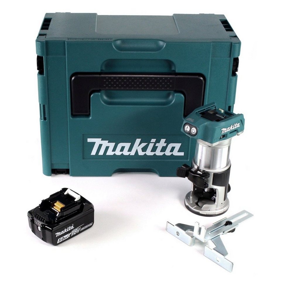Thumbnail - Makita Oberfräse DRT 50 T1J Akku Multifunktionsfräse brushless 18V + 1x Akku 5,0 Ah im