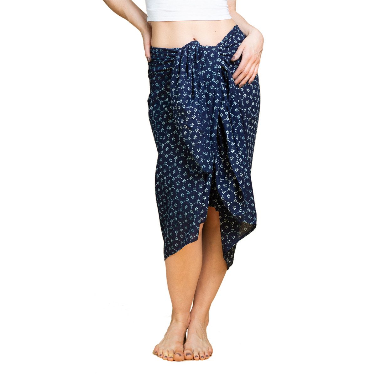 PANASIAM Pareo Sarong Baumwolle Indigo Bikini günstig online kaufen