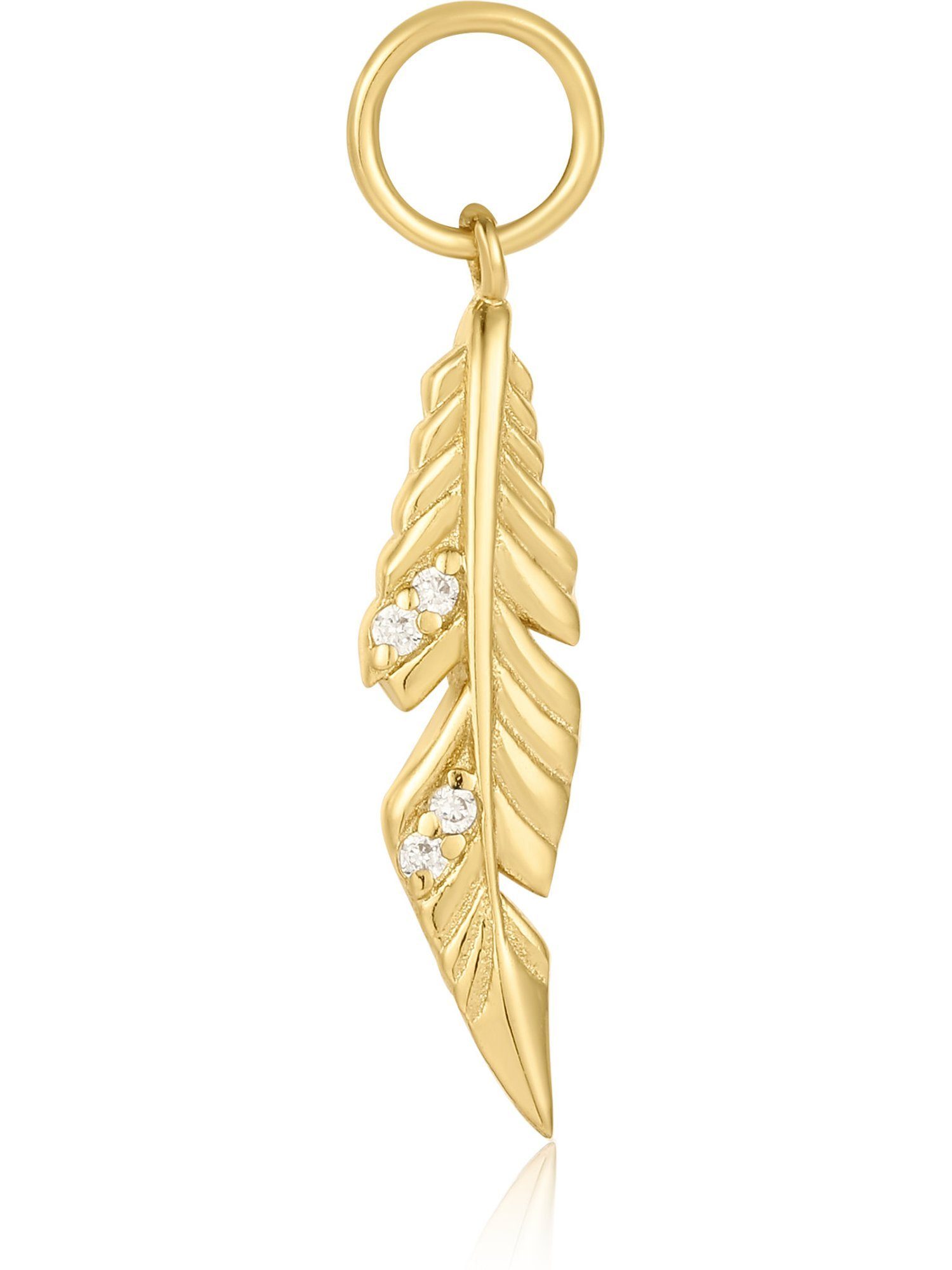 Ania Haie Damen-Charm Haie Zirkonia 925er gold für Ania Ohrschmuck Einhänger Silber