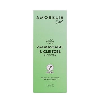 AMORELIE Care Massageöl 2 in 1 Massage und Gleitgel Aloe Vera - 50ml, 1-tlg., Aloe Vera, Vegan