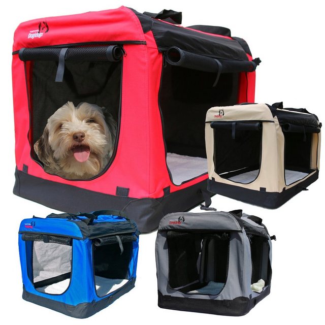 Dogidogs Hunde-Transportbox Faltbare Hundebox – Transportbox für Hunde – Dogi Kennel deLuxe bis 8,00 kg, verschiedene Größen S bis XXXL