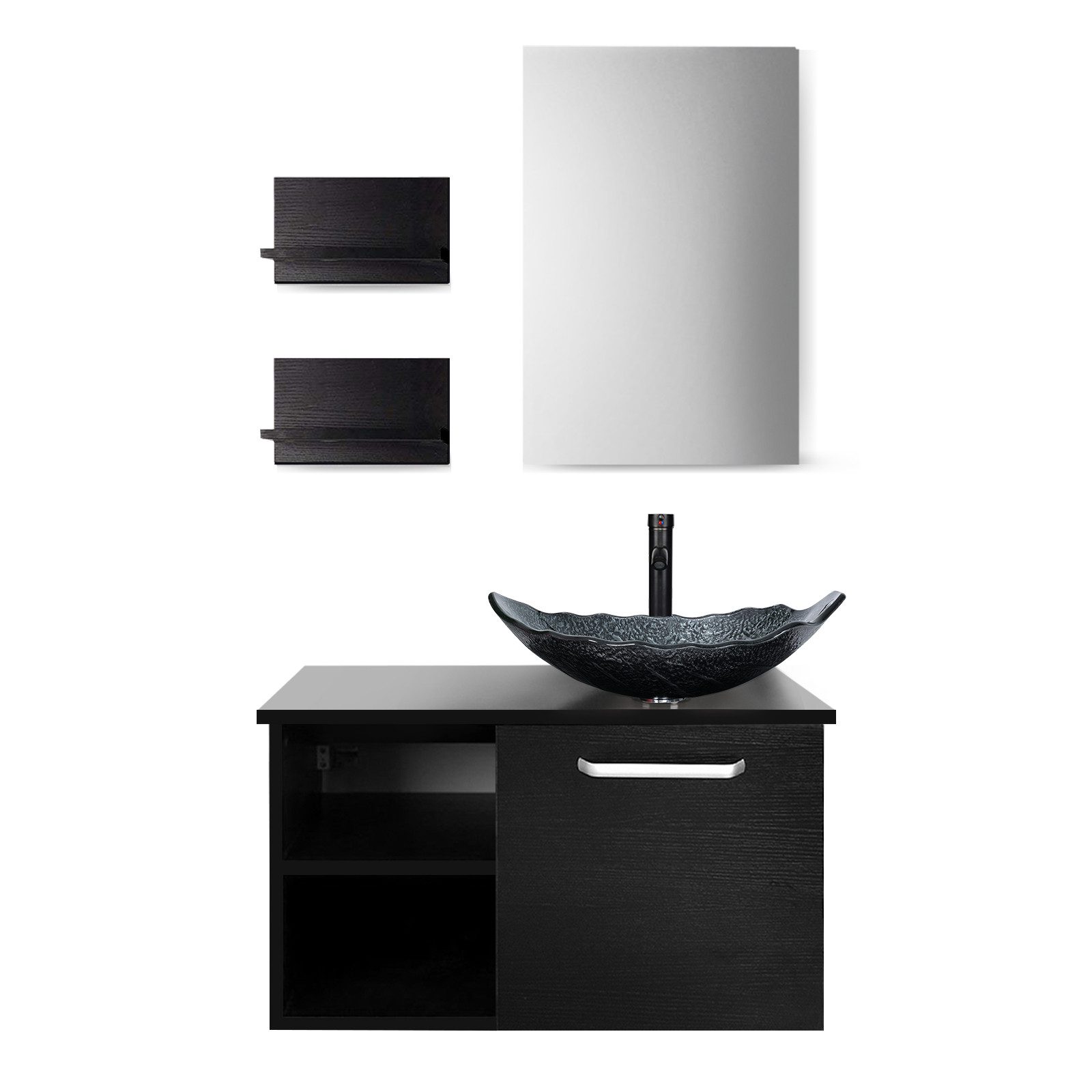 Puluomis Badmöbel-Set mit Spiegel, Badezimmerschrank mit günstig online kaufen