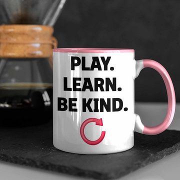 Trendation Tasse Play Learn Be Kind Repeat Kindness Day Tasse Geschenk Sei Nett Anti Mo