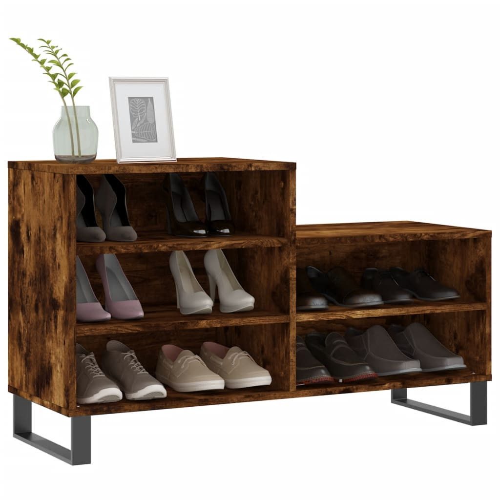 vidaXL Schuhregal Schuhregal Räuchereiche 102x36x60 cm günstig online kaufen