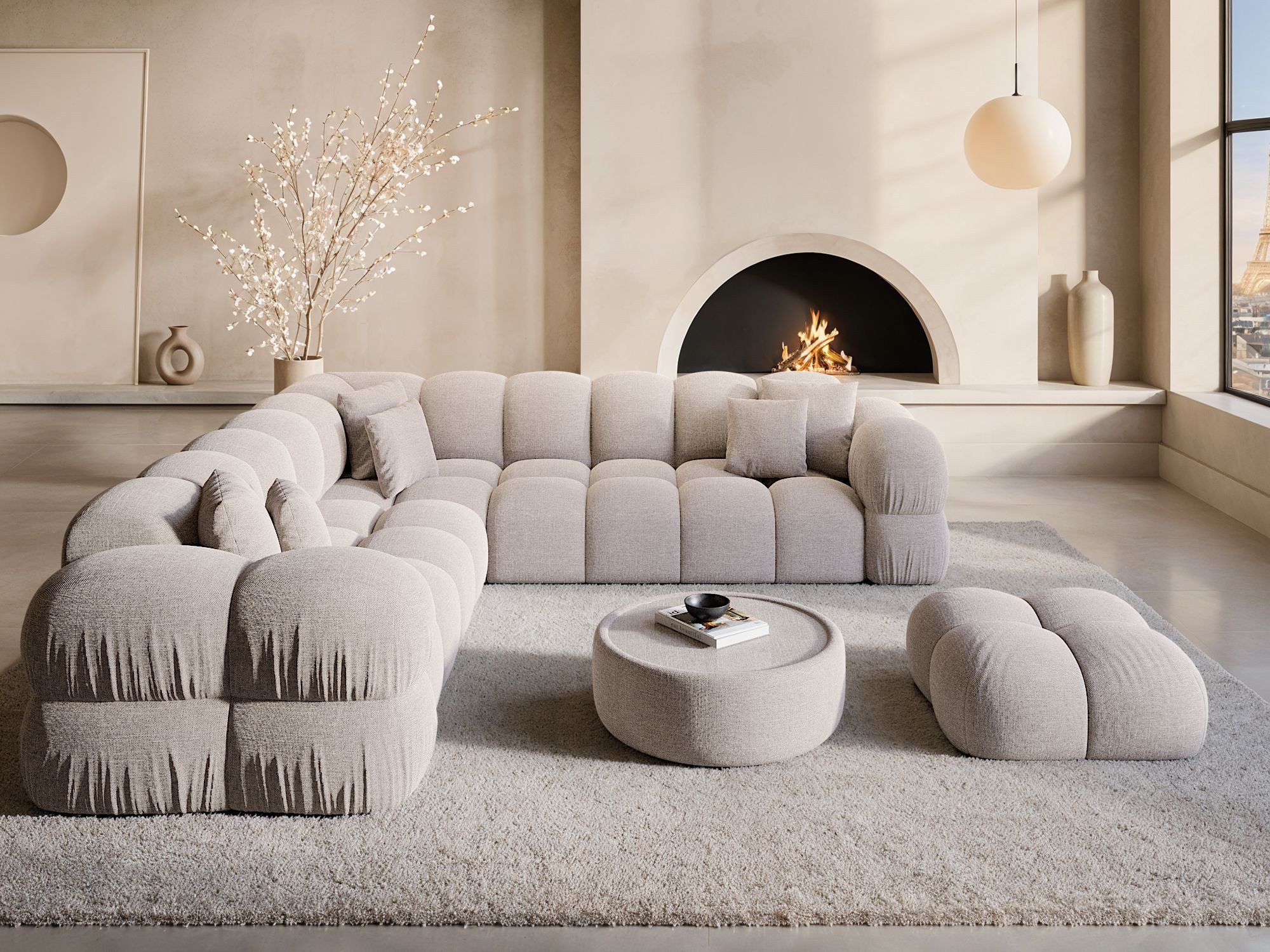 Sofa Dreams Ecksofa Couch Monteverde L-Form in Stoff, Ecksofa, L-Form, Zeitloser Look in L-Form, 2 Zierkissen inklusive