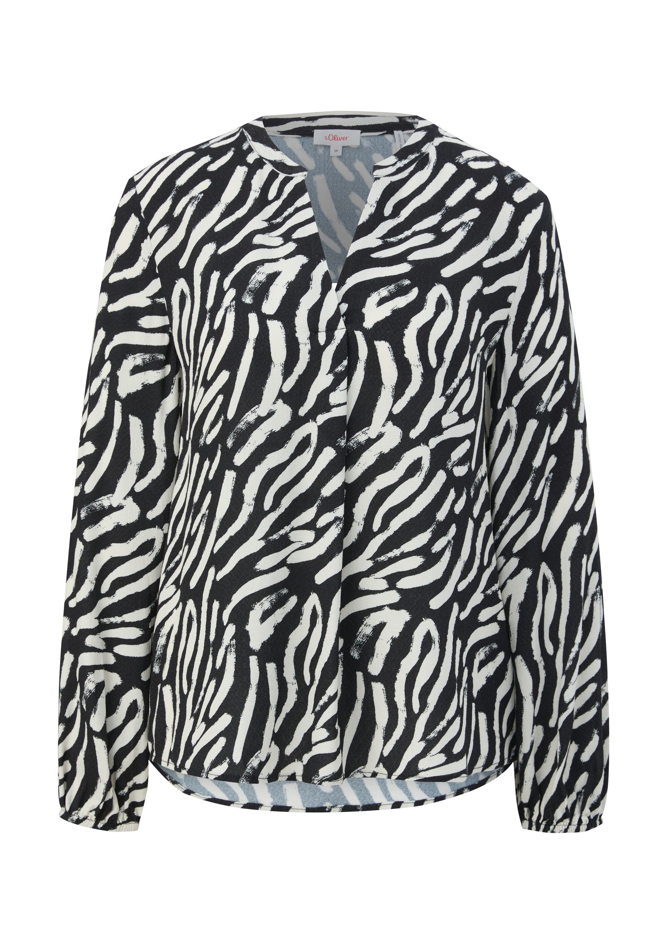 s.Oliver Langarmbluse Bluse Tunika aus Viskose günstig online kaufen