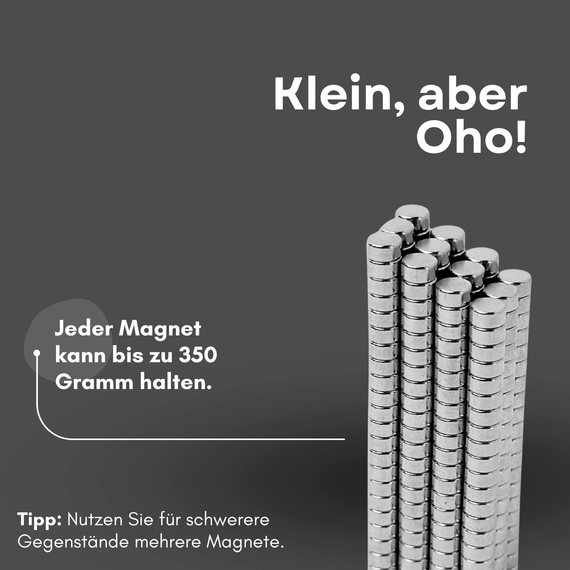 MaajeeKuto Magnet Neodym Magnet 4x2 mm N42 Scheibenmagnet 350g Mini Stark (20-St) – Bild 4 von 5