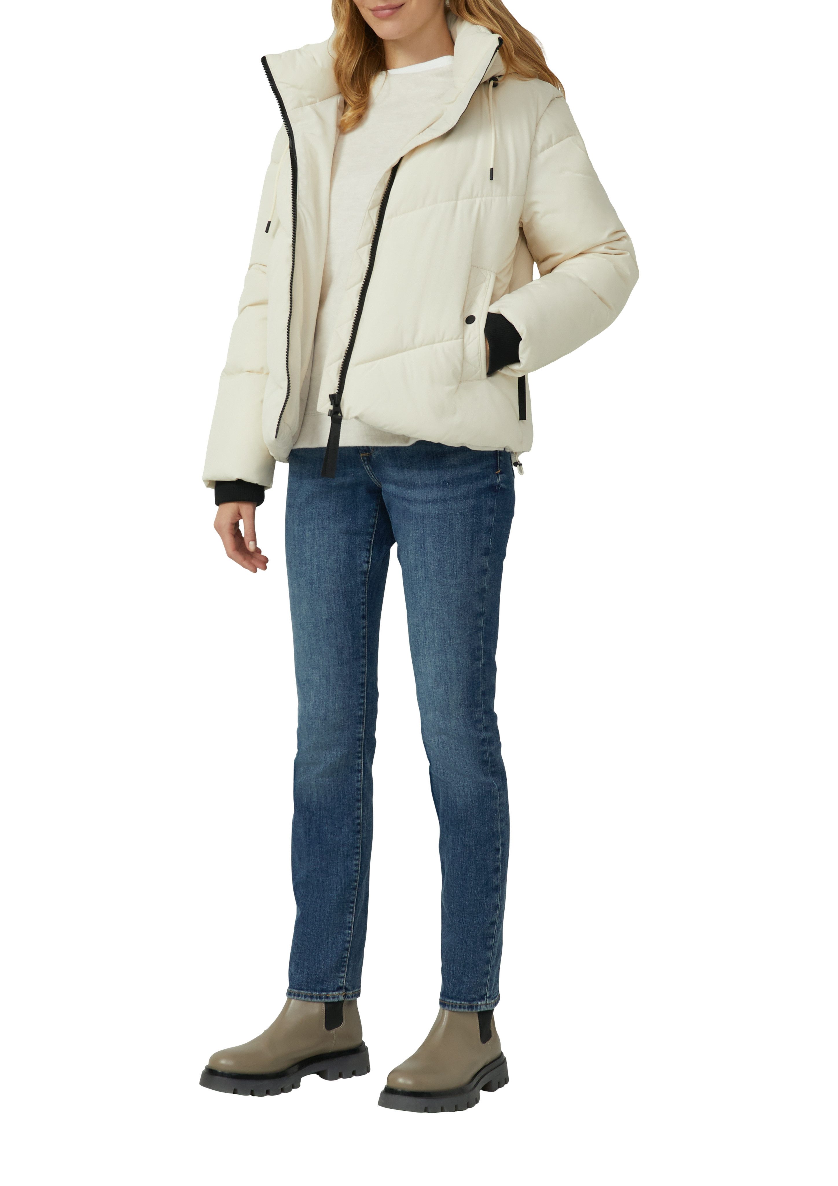 s.Oliver Sweatshirt mit kleinem Stehkragen/Turtleneck