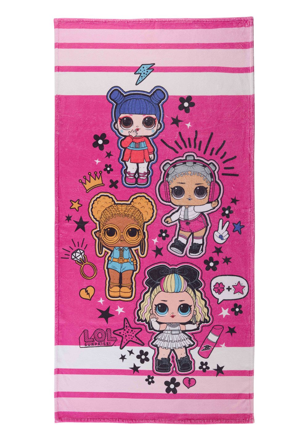 ONOMATO! Handtuch L.O.L. Surprise! Strandtuch Handtuch Pink 70 x 140