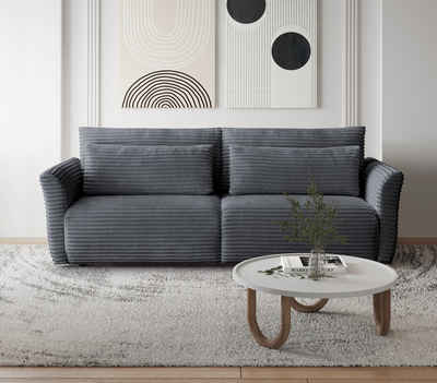 Beautysofa 3-Sitzer Modernes weiches bequemes elegantes Sofa für Wohnzimmer SAMIR, B:240/H:92/T:108cm