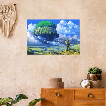 Posterlounge Wandfolie syntetyc, Ein Schloss in den Wolken, Digitale Kunst