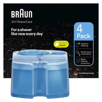 Braun Rasierpinsel-Set BRAUN 3-in-1 ShaverCare Reinigungskartuschen für Reinigungsstatione...