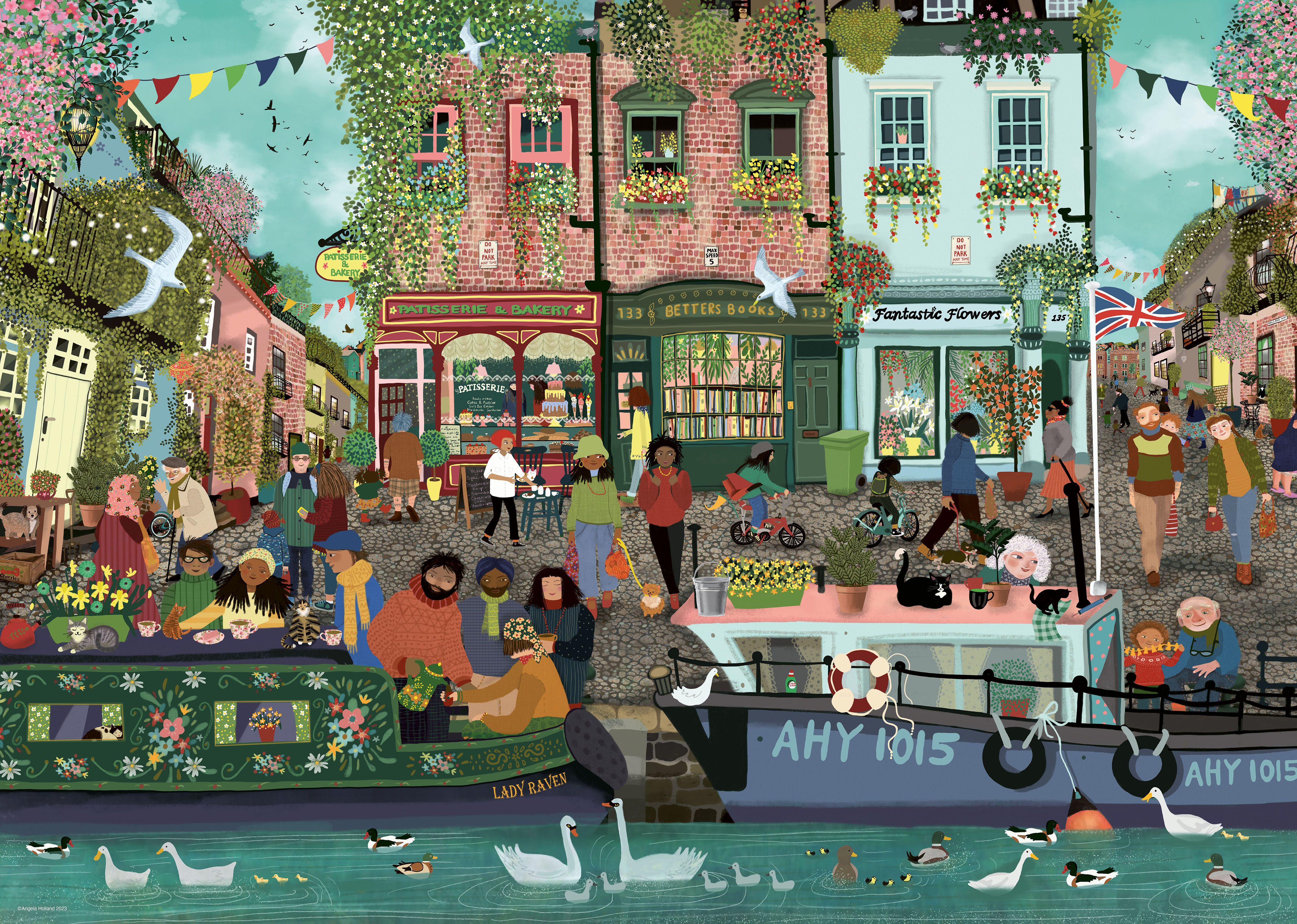 Ravensburger Puzzle Riverside Town, 1000 Puzzleteile, günstig online kaufen