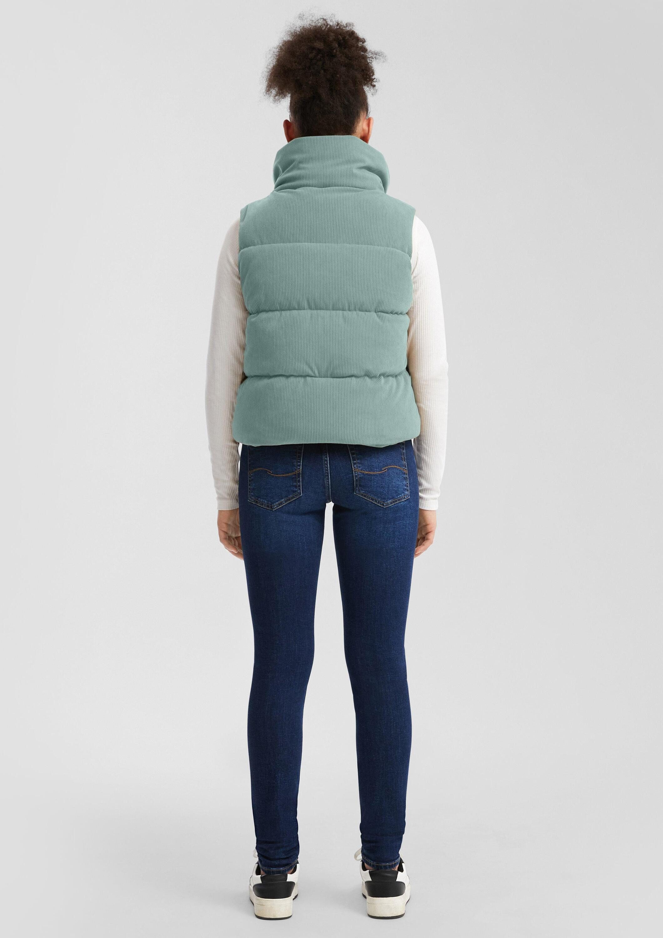 QS Outdoorjacke Outdoor-Weste Outdoor-Weste aus Cord