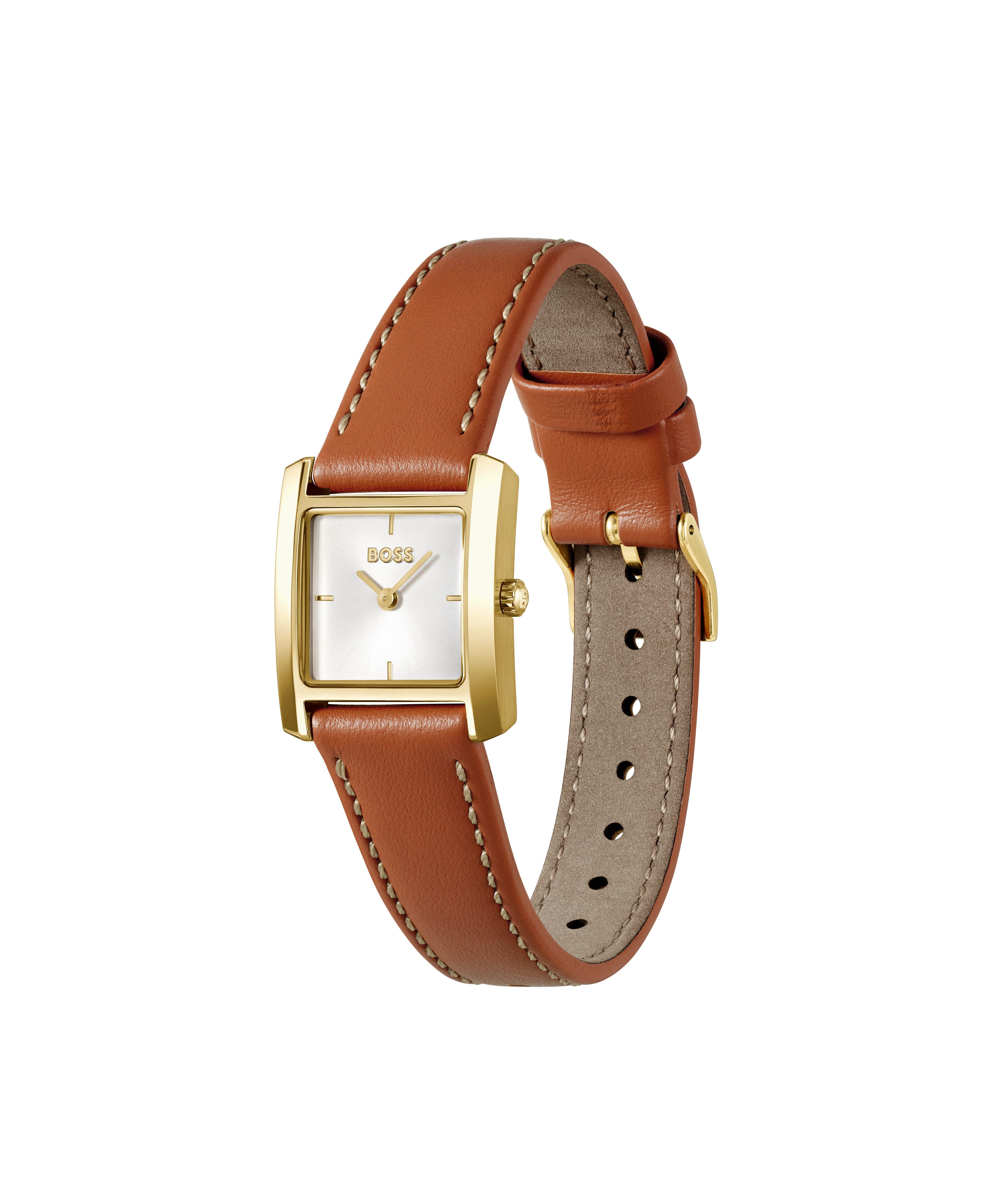 BOSS Quarzuhr LUCY SCALA 1502846, Armbanduhr, Damenuhr, Lederarmband, analo günstig online kaufen