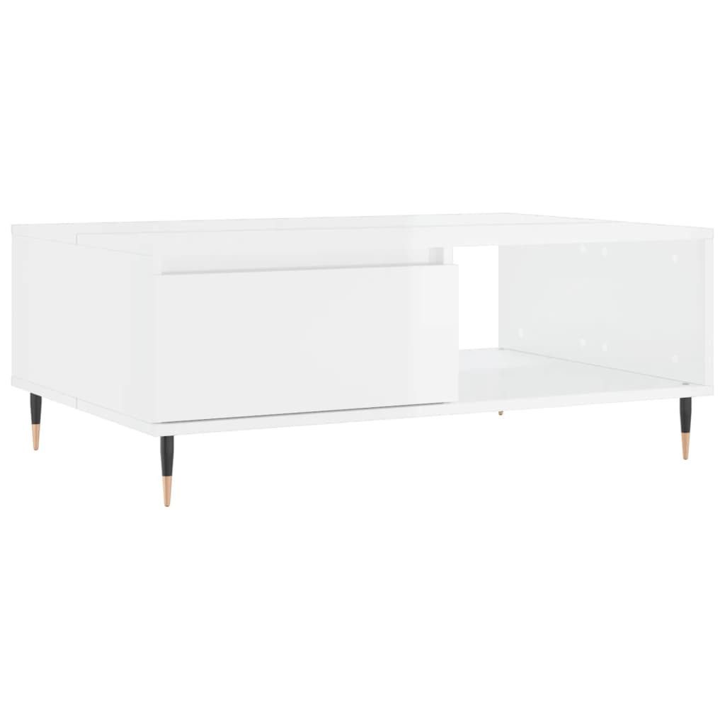 vidaXL Couchtisch Couchtisch Hochglanz-Weiß 90x60x35 cm günstig online kaufen
