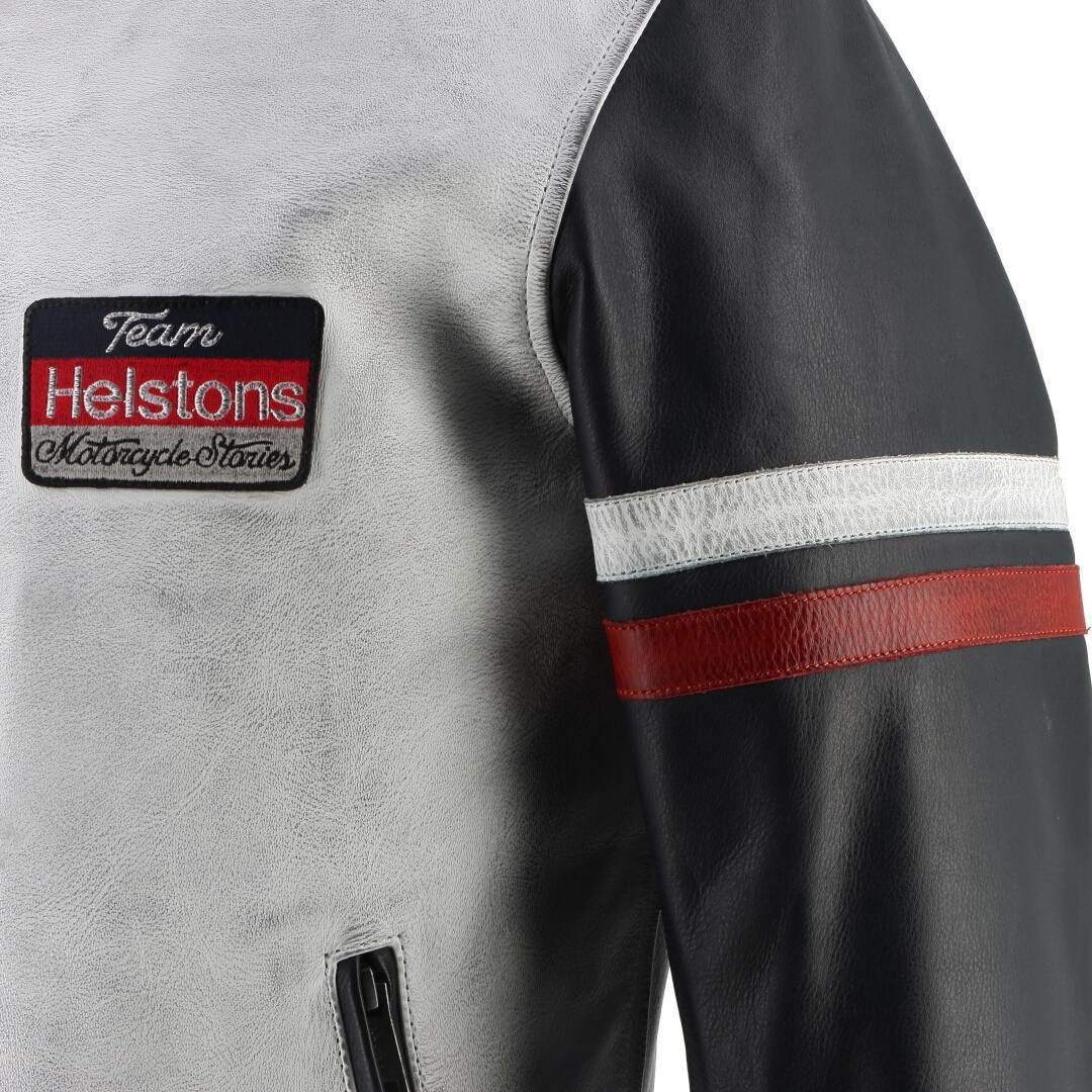 Helstons Motorradjacke V-Series Motorrad Lederjacke Rückenprotektor enthalten,herausnehmbares Innenfutter,wasserdicht