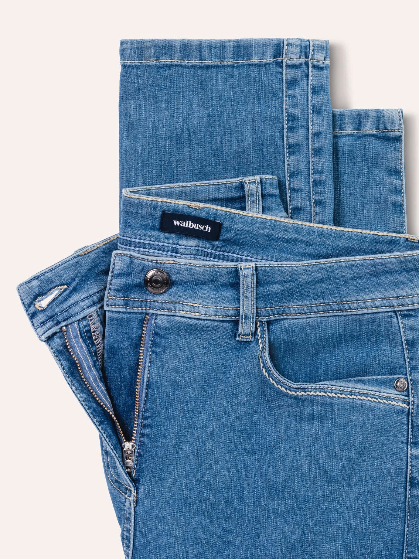 Walbusch Stretch-Jeans Damen Passform-Jeans Feminine Fit Comfort fit, pflegeleicht, atmungsaktiv, Kurzgröße – Bild 4 von 4
