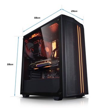 Kiebel Shockwave V Gaming-PC (AMD Ryzen 7 AMD Ryzen 7 5800X, RX 7800 XT, 32 GB RAM, 4000 GB HDD, 2000 GB SSD, Luftkühlung, RGB-Beleuchtung)