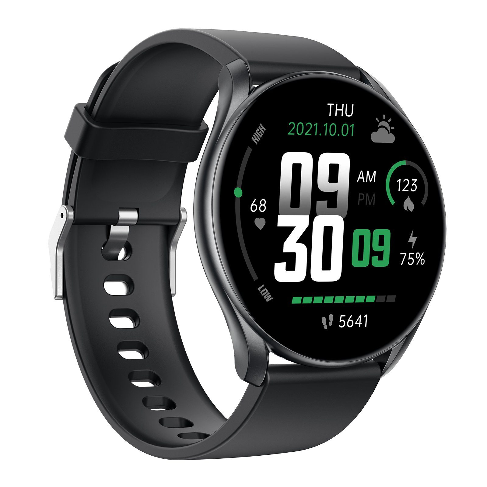 FELIXLEO Smartwatch-Armband GTR1 Smartwatch Wasserdicht mit Runden Telefonfunktion, IP68 watch