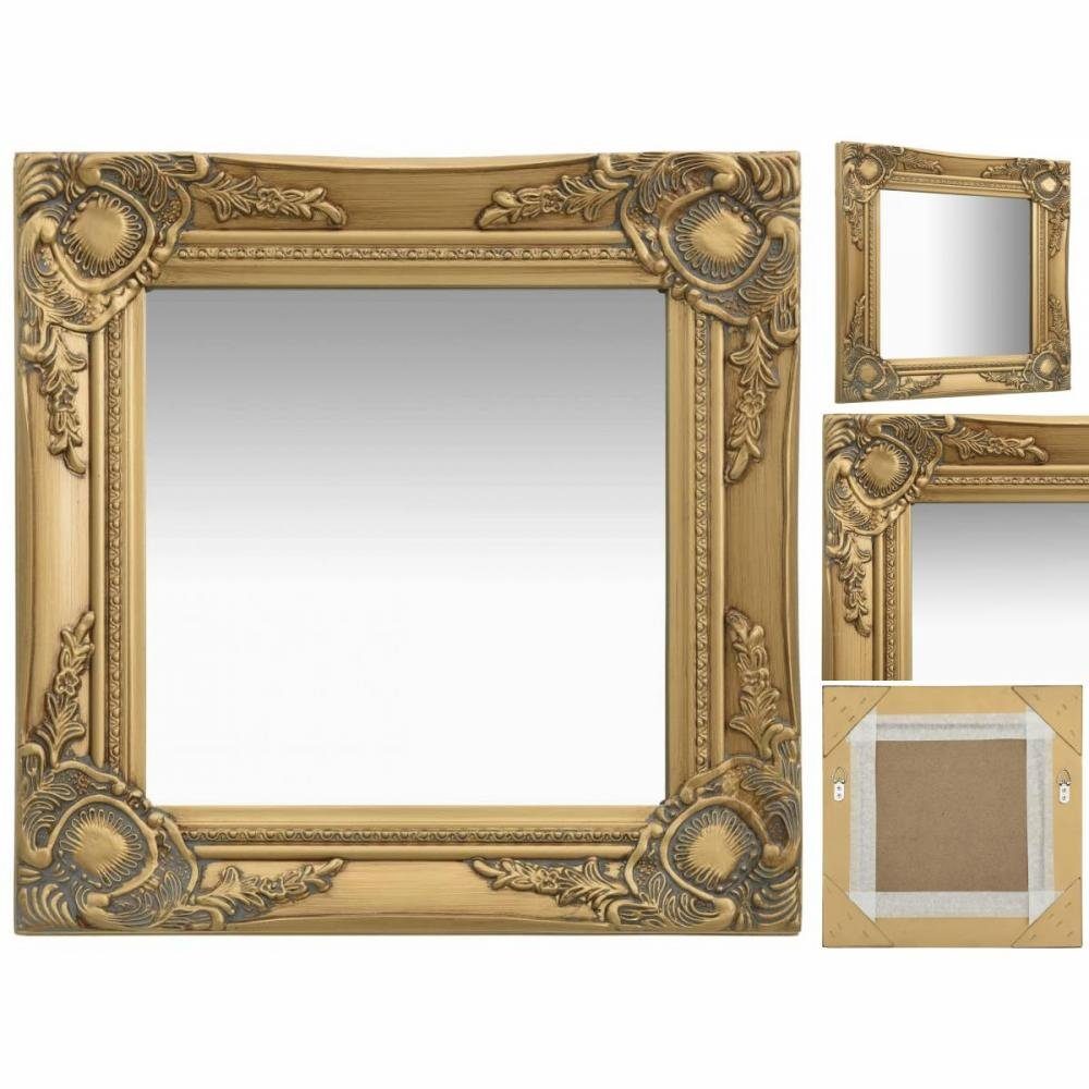vidaXL Spiegel Dekoration Spiegel Wandspiegel im Barock-Stil 40x40 cm Golden