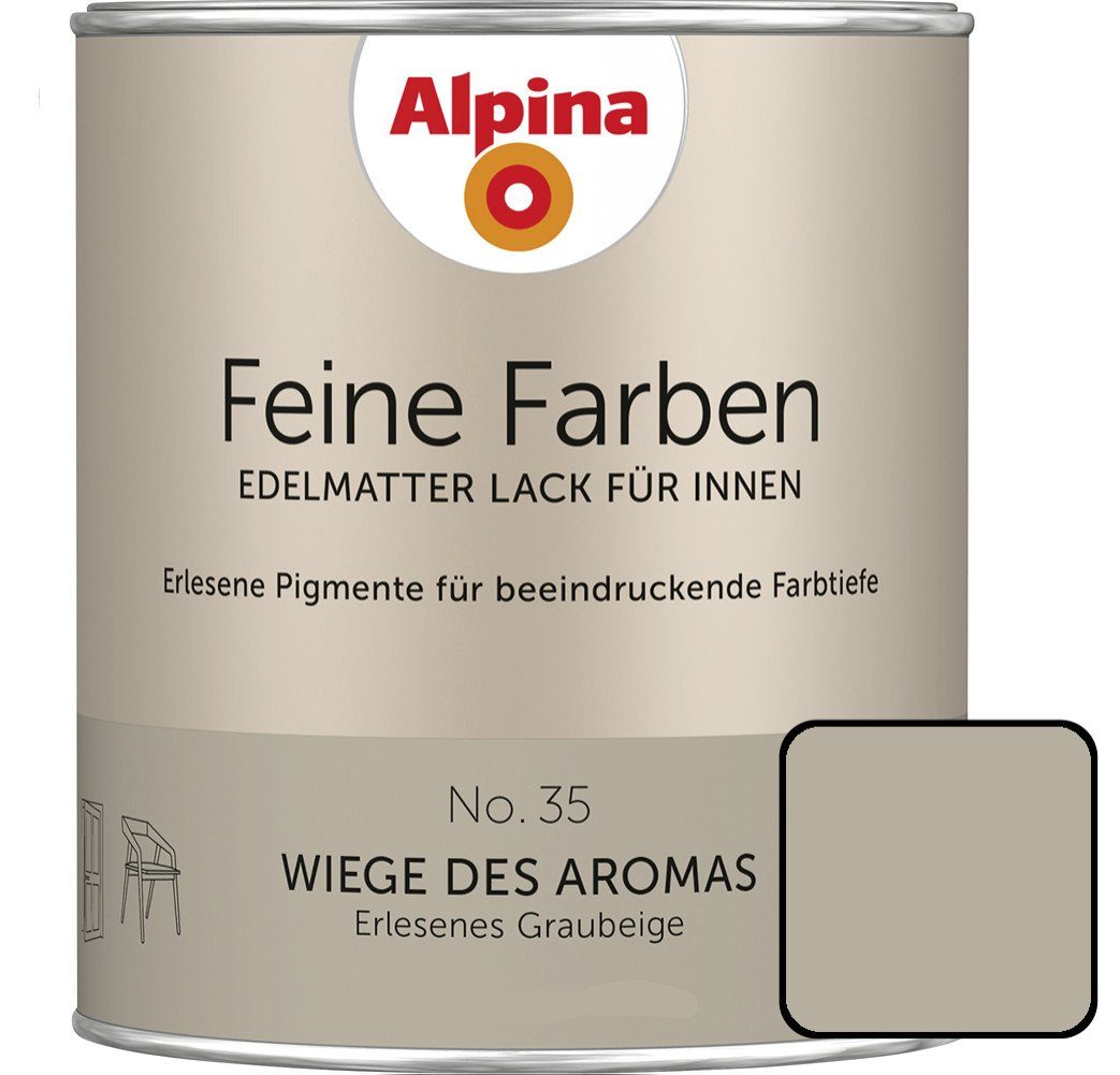 Alpina Wandfarbe Alpina Feine Farben Lack No. 35 Wiege des Aromas