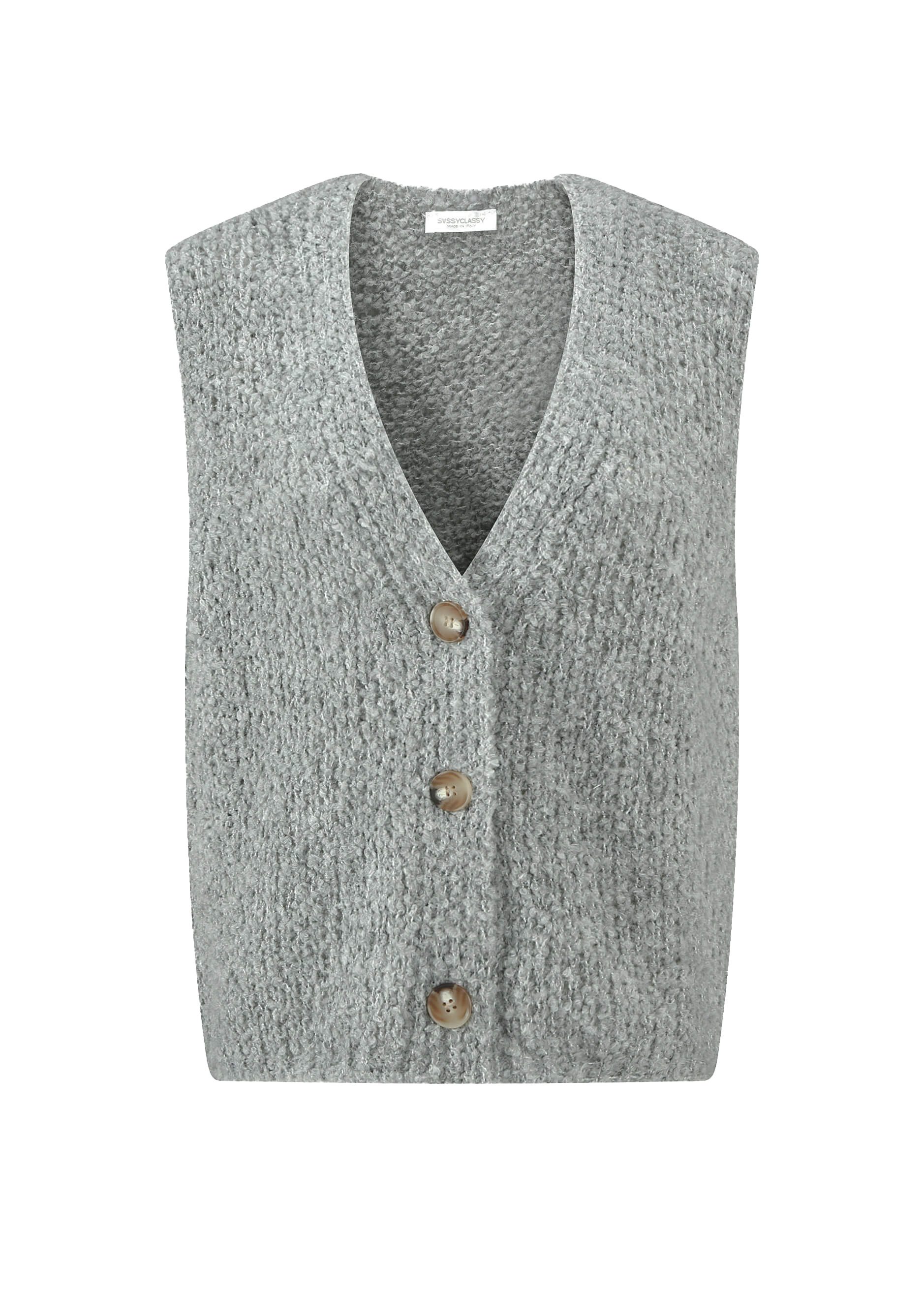 SASSYCLASSY Kurzweste Oversize Strickweste Damen mit günstig online kaufen