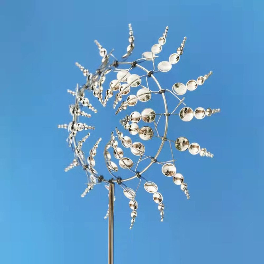 SIKAINI Schlagmetall Windbetrieben und wetterfest, Buntes Garten Windspiel günstig online kaufen