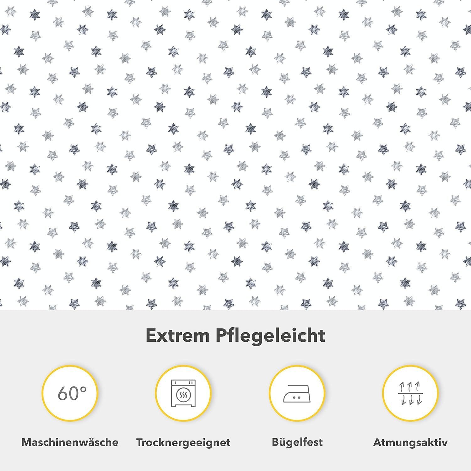 Träumschön Kinderbettwäsche Premium Set aus Baumwolle 100x135 cm - 40x60 cm, Renforcé, 2 teilig, mit Reißverschluss, 100% Baumwolle, luftig leichte Sommerbettwä – Bild 5 von 5