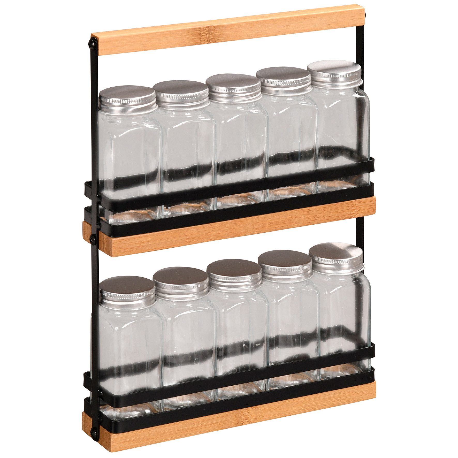 Kesper Gewürzständer Gewürzorganizer mit Glasbehältern, 100 ml, Kräuterregal
