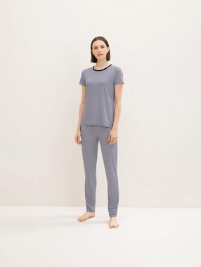 TOM TAILOR Pyjamaoberteil Kurzes Pyjama Oberteil mit Streifen