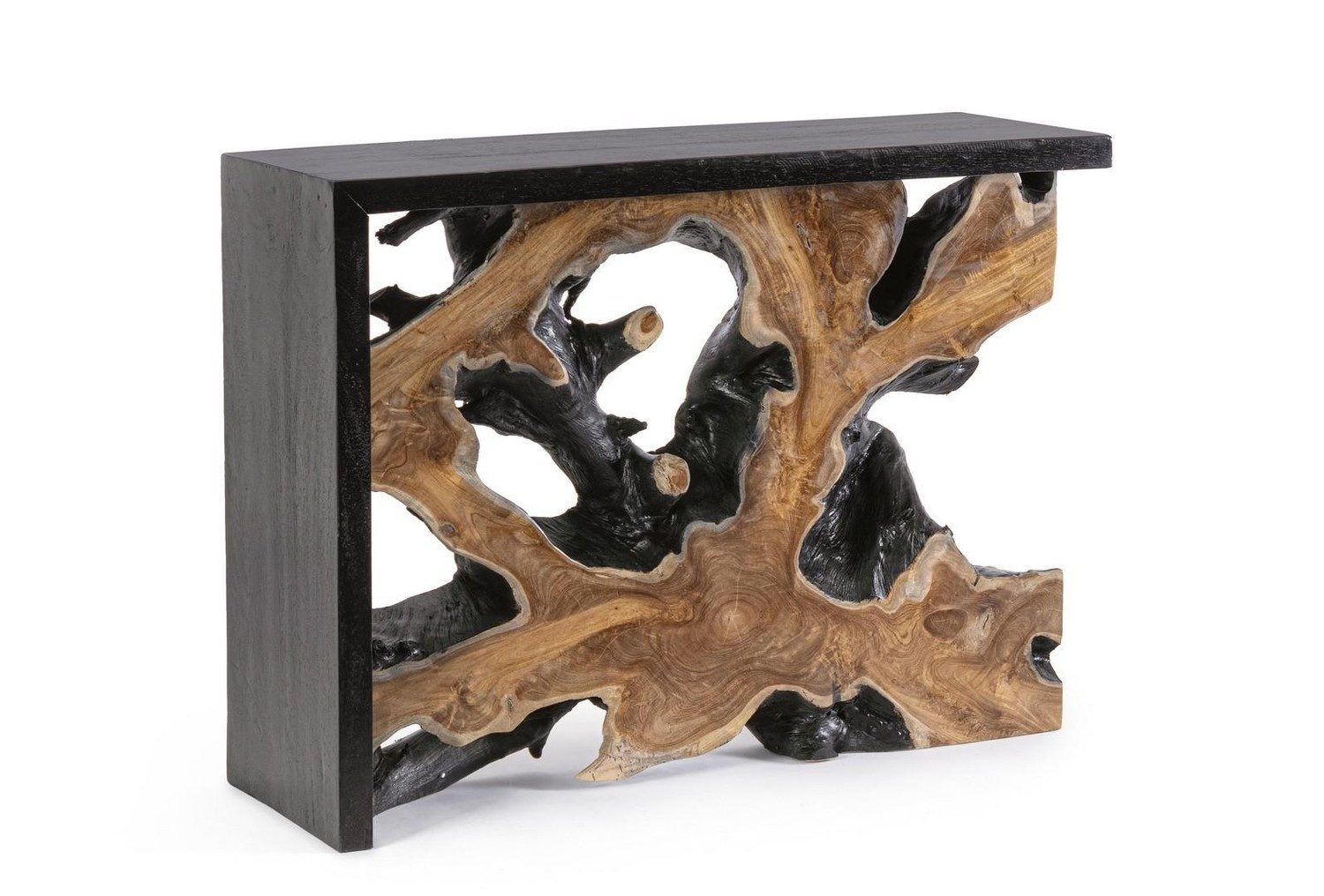 Natur24 Beistelltisch Sherwood Konsolentisch 100 x 35 x 76 cm Teakholz Suarholz Natur