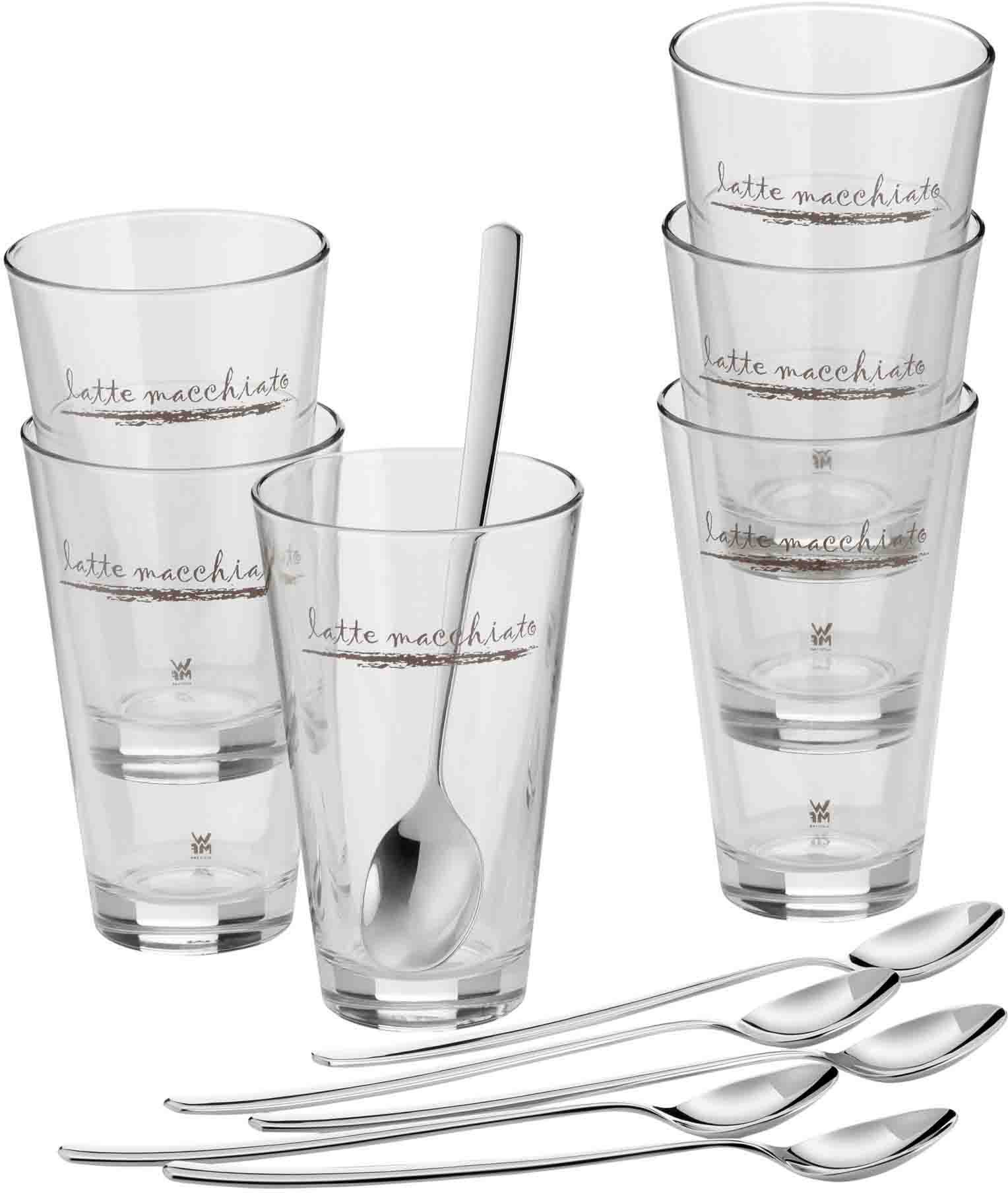 WMF Gläser-Set Clever&More, 12-tlg., Cromargan® Edelstahl Rostfrei 18/10, Glas, Glas stapelbar, 12-teilig
