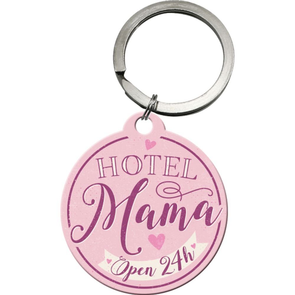 Schlüsselanhänger mit Gravur Edelstahl Schlüsselanhänger Ø 4cm - Hotel Mama