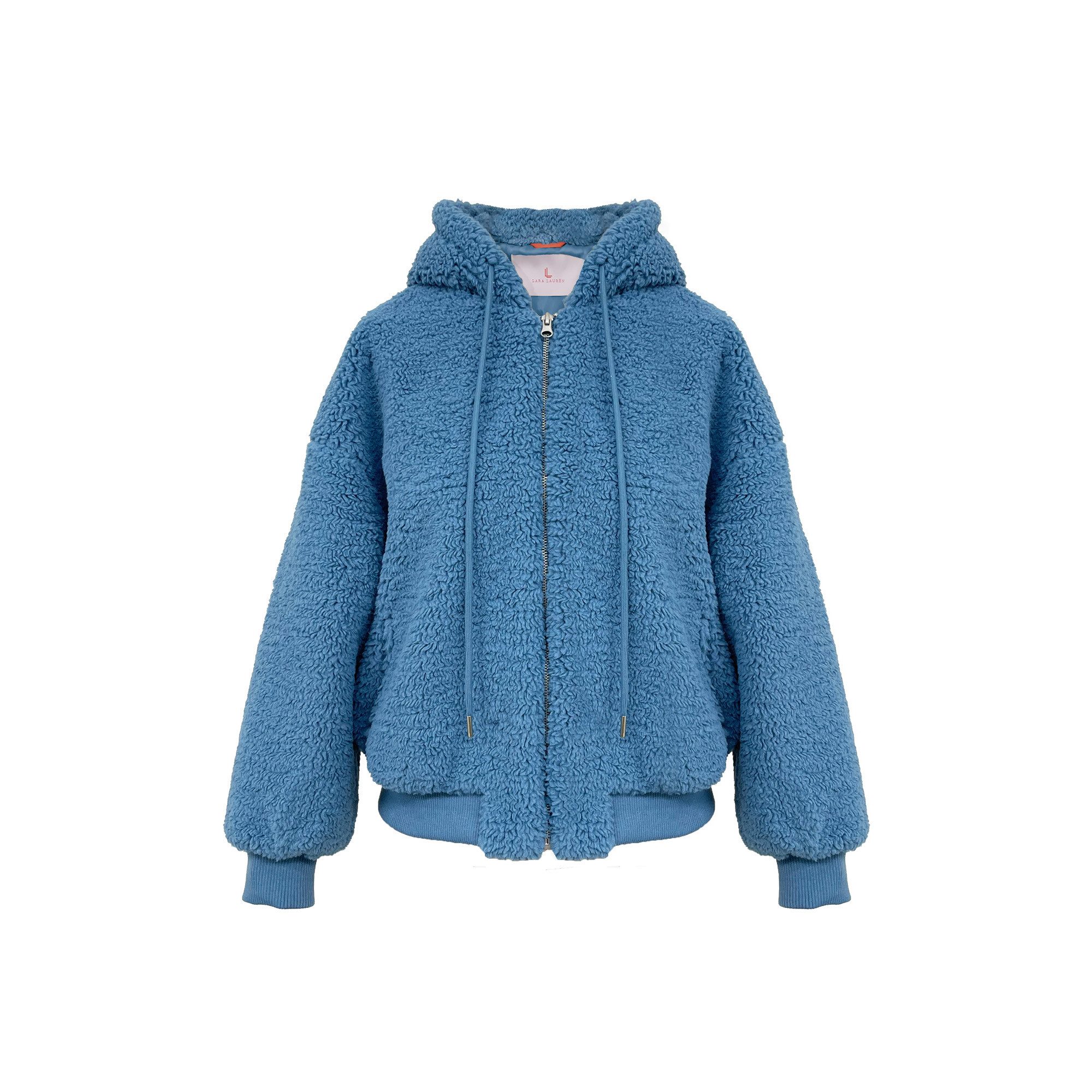 Lara Laurén Plüschjacke moderne Kapuzenjacke aus günstig online kaufen