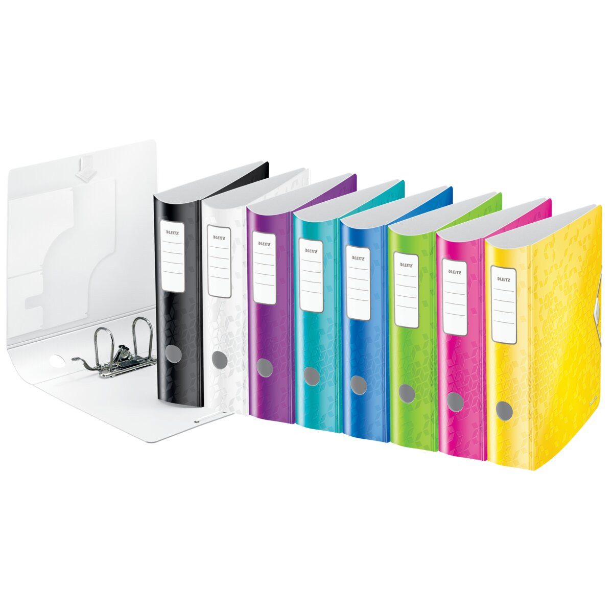 LEITZ Aktenordner Ordner Active Wow A4 80mm Polyfoam sortiert (5 Stück)