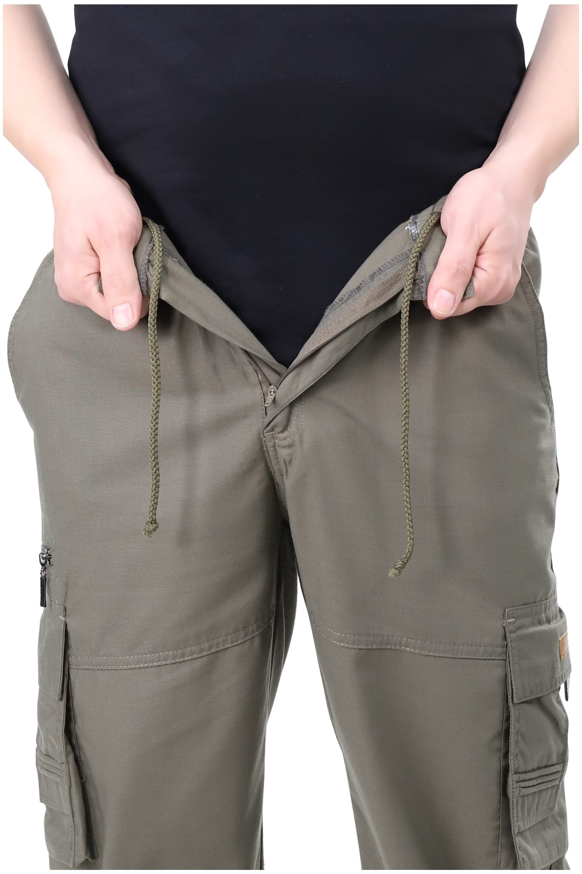 Ben Creek Cargobermudas QLH13 3/4 Bermuda mit Cargo Taschen, kurze Herren Hose, Capri mit Dehnbund