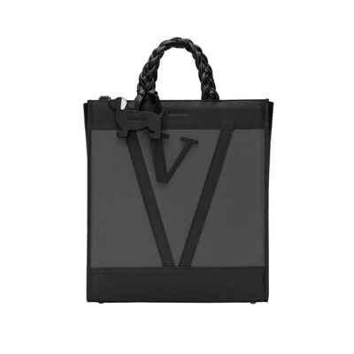 VAMENIA - Handmade in Germany Handtasche Tote Bag Handtasche aus glattem Kalbsleder geflochtenen Henkeln -SOL-