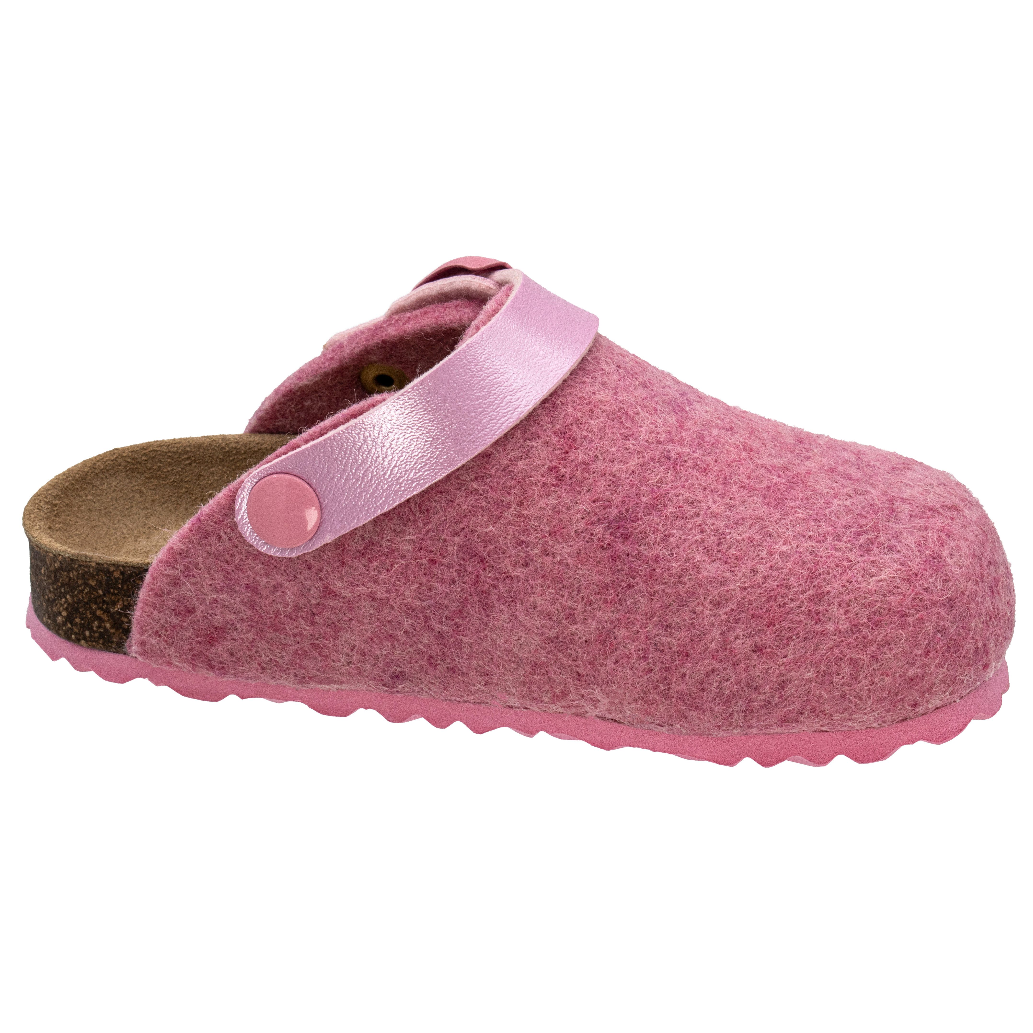 Fischer-Markenschuh Shetland Pantoffel aus Filzloden, mit gepolstertem Lederfußbett